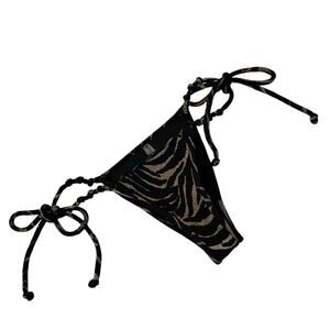Devon Windsor Black and Tan Bikini Bottom